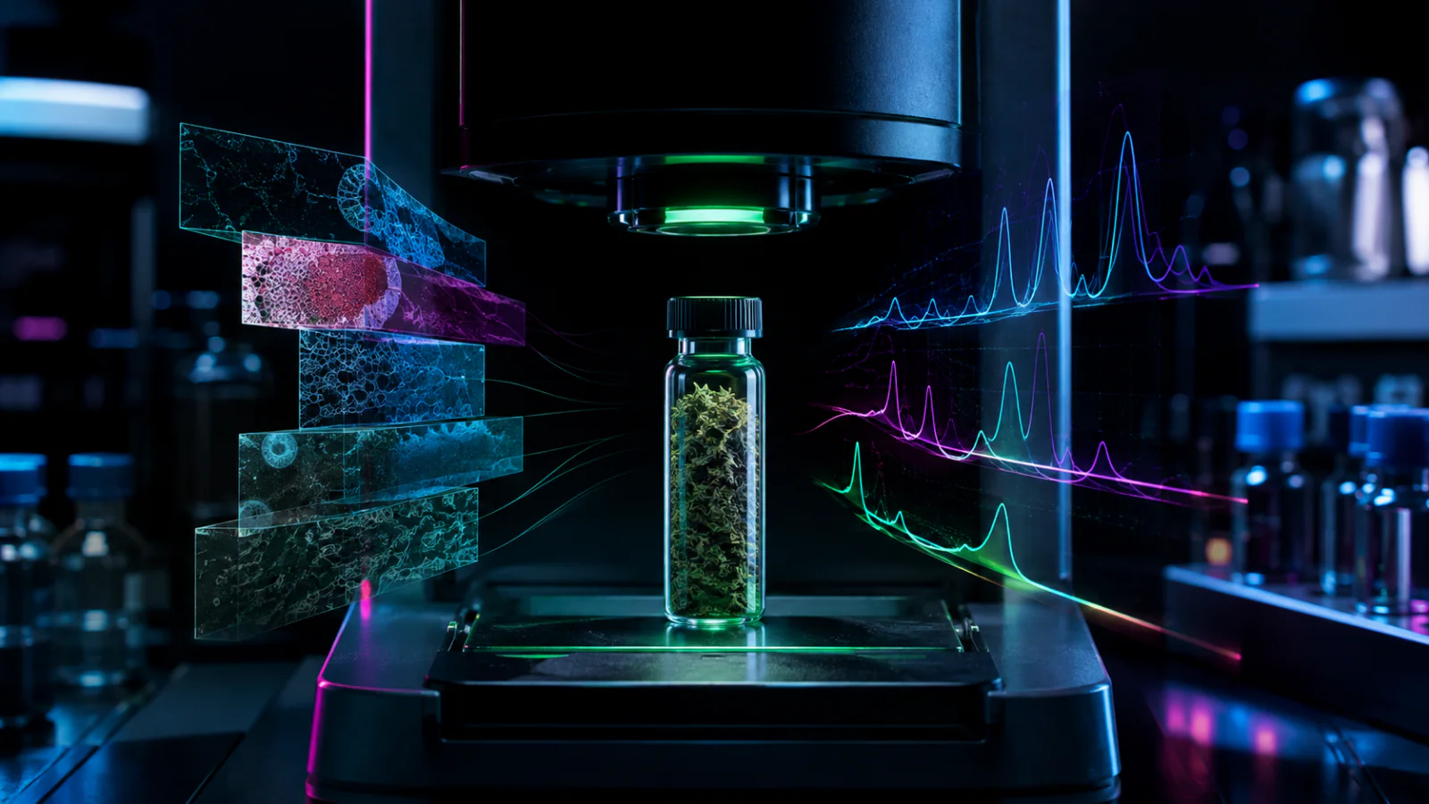 Échantillon de chanvre examiné par des méthodes analytiques pour documenter un cannabinoïde mineur